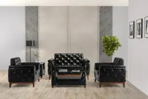 نیم ست مبلمان اداری چستر F 100با رویه چرم