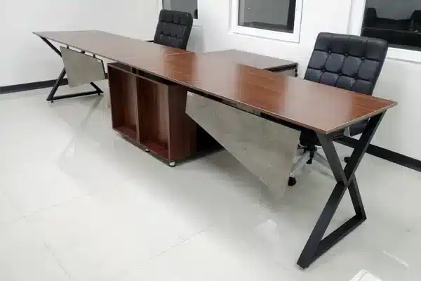 میز اداری دفتر کار پایه فلزی