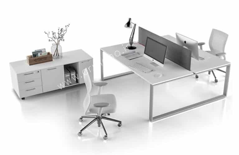 میز کار گروهی تیم ورک لاکچری مدرن دو طرفه کال سنتر