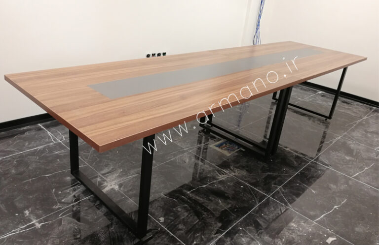 ابعاد و قیمت میز کنفرانس پایه فلزی 6 نفره