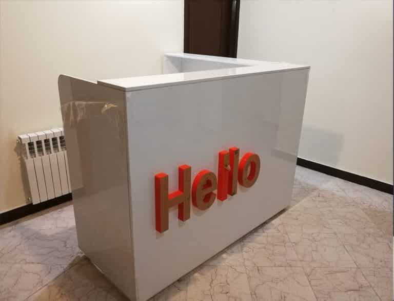 کانتر منشی سفید کوچک مدرنCo 111