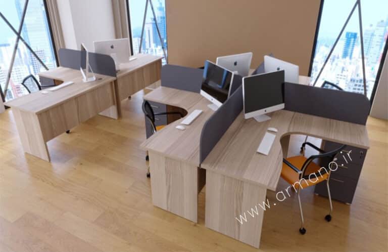 4-Person Shared Desk میز کار اشتراکیWs111