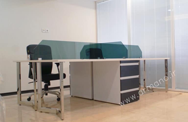 میز کارگروهی دیوایدر شیشه ای Workstation Ws132