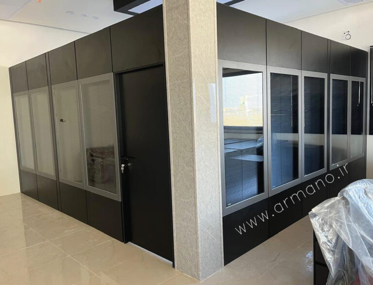 پارتیشن دو جداره قابدار ام دی اف شیشه ایK280