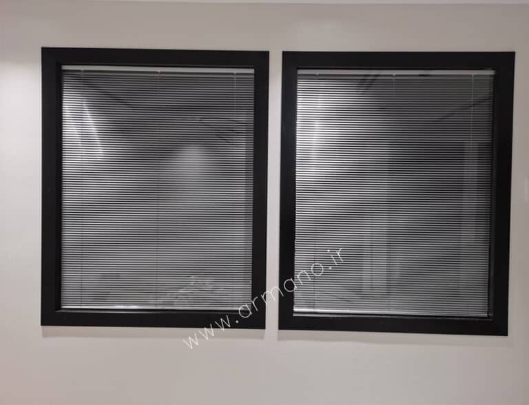 پارتیشن ام دی اف اداری 10 پارتیشن پنجره ام دی اف K220-3با پرده کرکره