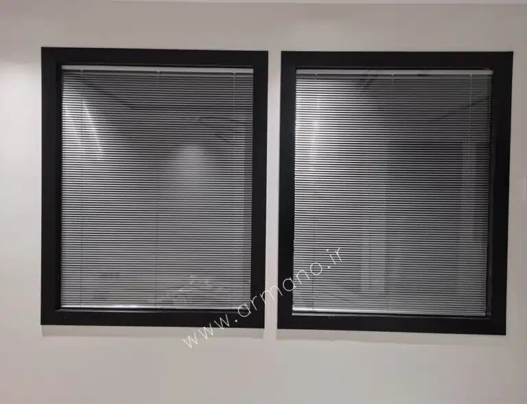 پارتیشن اداری 10 پارتیشن پنجره ام دی اف K220-3با پرده کرکره