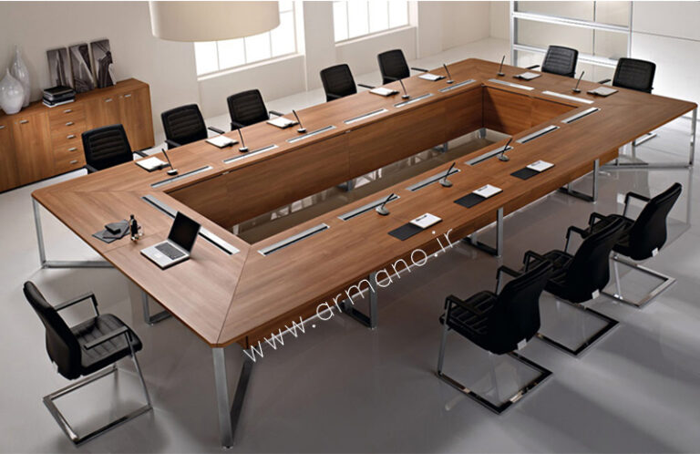 میز کنفرانس 20 نفره پایه فلزی Cf119