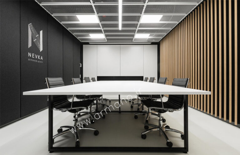 میز کنفرانس پایه فلزی صفحه Mdf Co 113