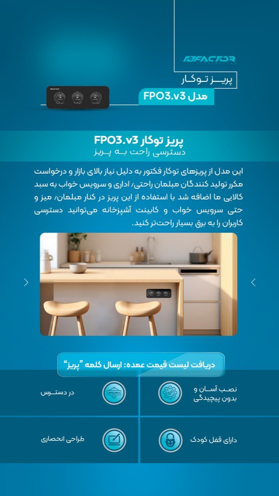 پریز توکار Fp03.V3 Powerhub Series