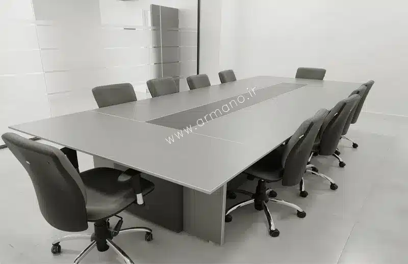 میز کنفرانس مستطیل 10 نفره ام دی اف